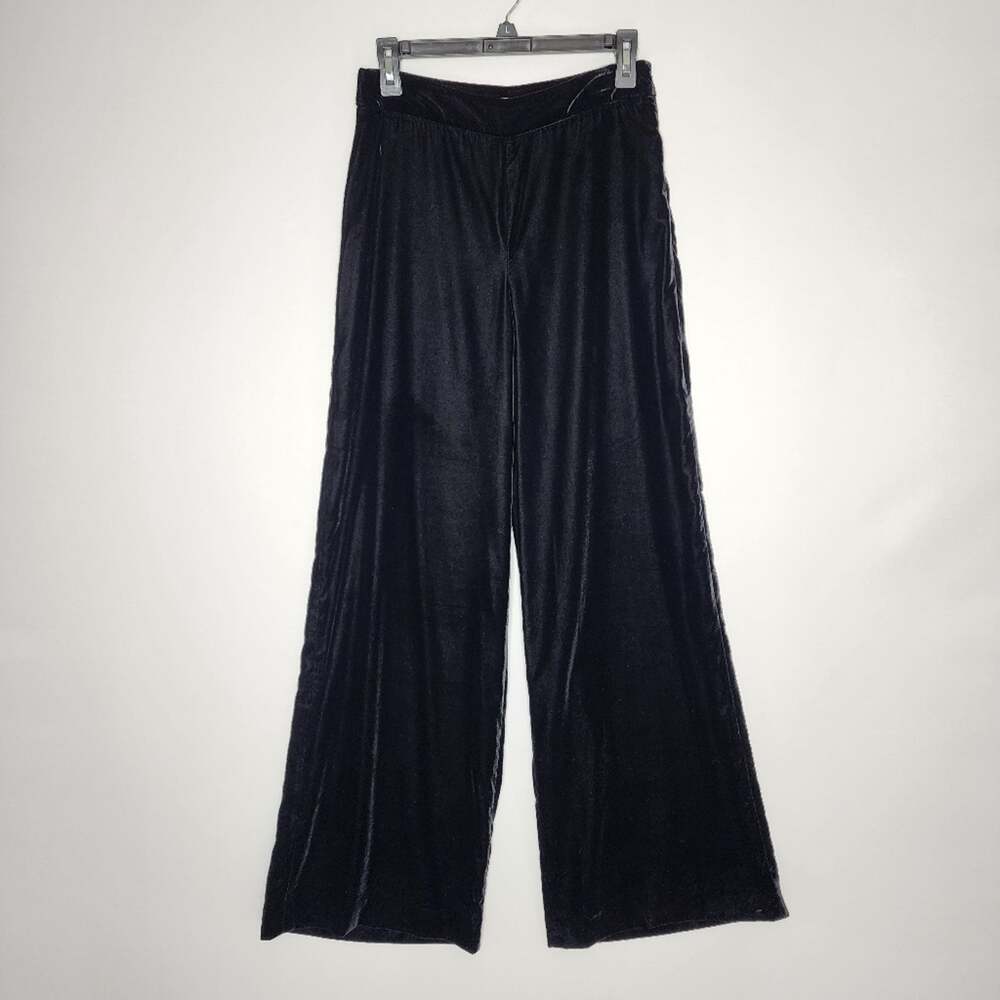Antonio Melani Black Velvet Alma Wide Leg Dress Pants Women's Size 2 NWT
